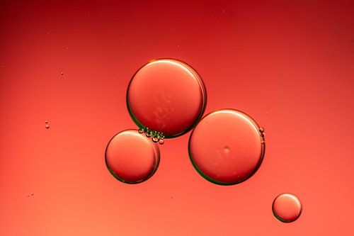 Drops of oil on water