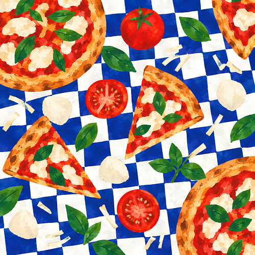 Een feestmaal met verse Margherita-pizza’s