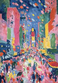 Une effervescence colorée à Times Square, à New York sur Niklas Maximilian