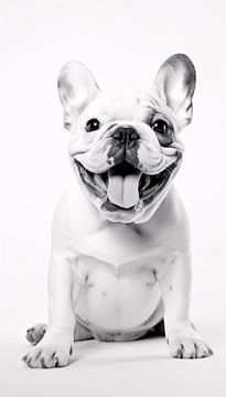 Schattige Puppy Bulldog - Minimalistische Kunst van Surreal Media