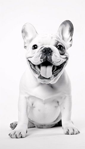 Schattige Puppy Bulldog - Minimalistische Kunst