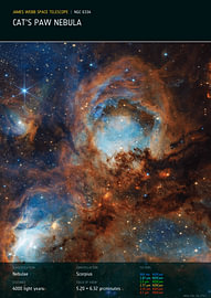 Cat's Paw Nebula | NGC 6334 | James Webb Space Telescope by Deep Field