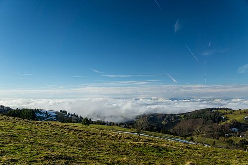 Germany, Above the clouds on a mountain Schauinsland in the black forest by adventure-photos