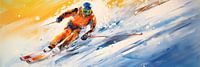 Winter sports: Panoramic Canvas Art