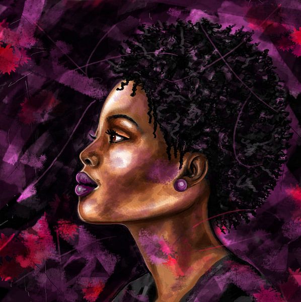 Coeur pourpre par KleurrijkeKunst van Lianne Schotman