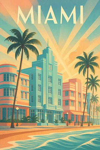 Miami Art Deco Paradise – Ocean Drive at Sunrise