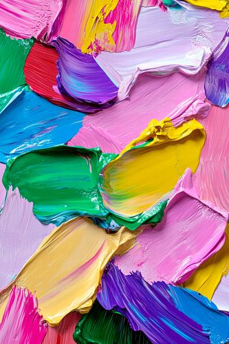 Coloured brushstrokes - abstract and lively