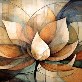 Lotus Abstract van Jacky