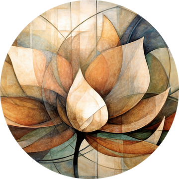 Lotus Abstract van Jacky