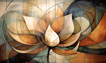 Lotus Abstract van Jacky