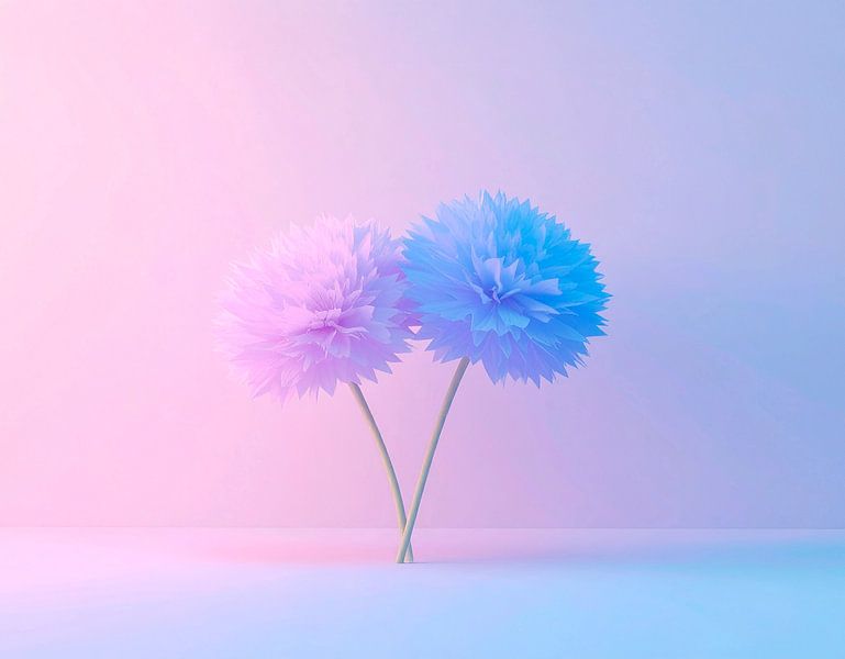 Cornflowers, pink and blue... by Ans Bastiaanssen