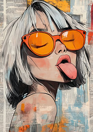 Bold Stare with Orange Flair