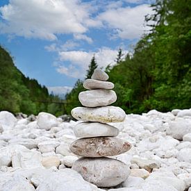 Die Soča ist ein echter Alpenfluss. von Theo Groote