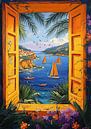Henri Matisse inspired Mediterran Open Window Sea by Niklas Maximilian thumbnail