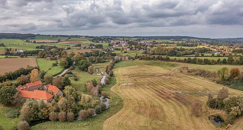 Luchtpanorama van het Geuldal in Zuid-Limburg