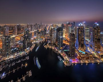 Dubai Marina Skyline van Achim Thomae