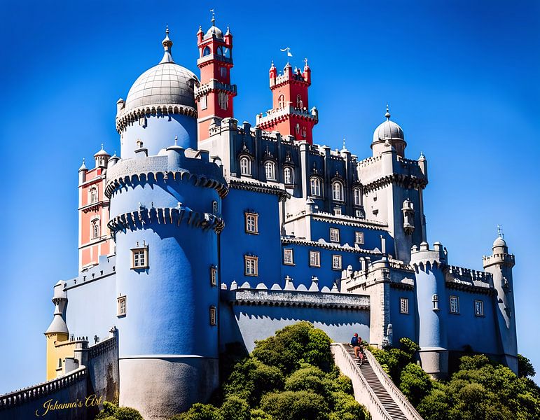 Castle Dreamscape - Pena Palace, Portugal 1 by Johannas Art Creations