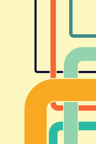 Abstrakte geometrische Retro-Linien