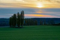 Spring sunset in the Limburg hills near the village of Eys