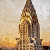 Le Chrysler Building, New York, États-Unis au coucher du soleil sur Johannas Art Creations