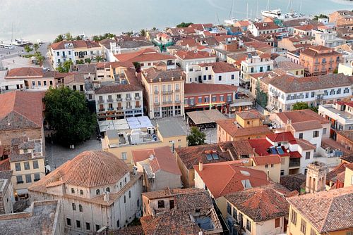 Nauplie (Grèce) Place Syntagma, vue d'ensemble