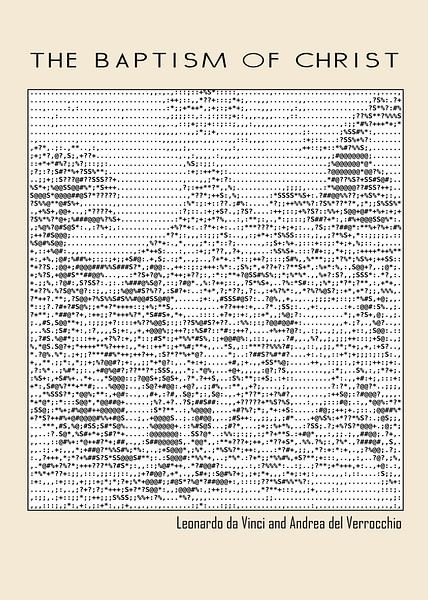 Le baptême du Christ (Ascii art) par DOA Project