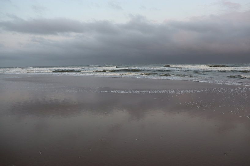 Clouds over Calm Seas at the Start of a gray Day by jpgriffintheauthor