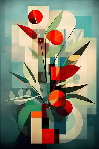 Botanische Abstraktion: Die Pflanze in kubistischem Glanz