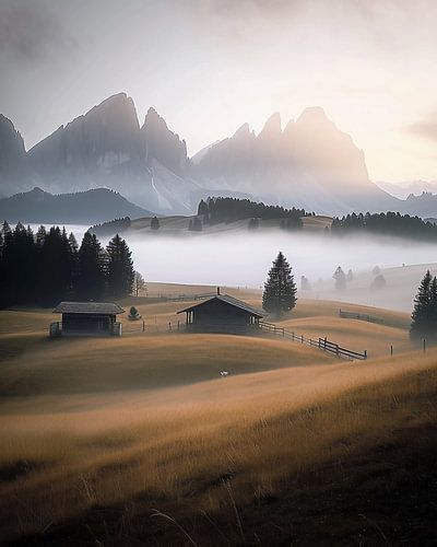 Mountain path through rock formations