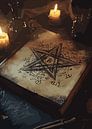 Oud spreukenboek met pentagram en mystieke symbolen van Pixelbull Design thumbnail