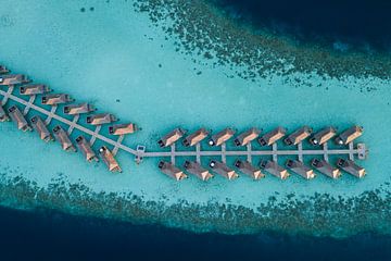 Maldives from the air by Laura Vink