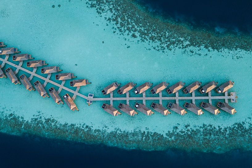 Malediven vanuit de lucht van Laura Vink