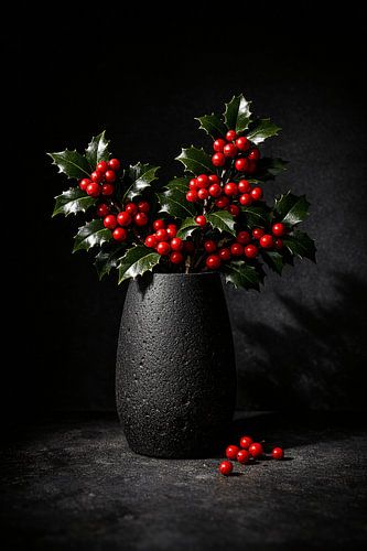 Holly in Black Basalt — Darkness Bears Berries