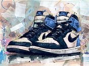 Nike air Jordan 1 Obsidian Blue schilderij van Jos Hoppenbrouwers thumbnail