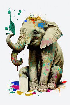 Colourful Paint Fun by De Muurdecoratie