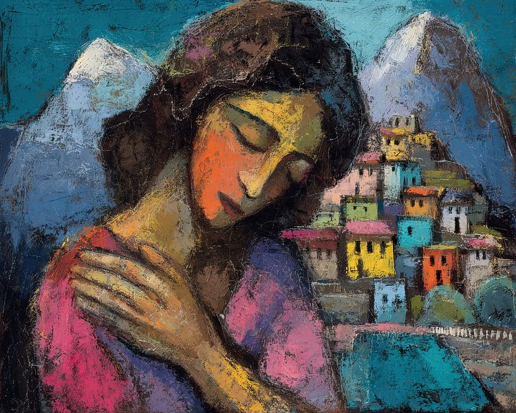 Machu Picchu Gemälde von Abstraktes Gemälde