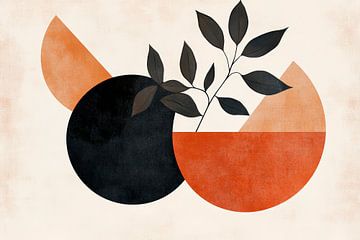 Abstract composition with plant motif by Poster Art Shop