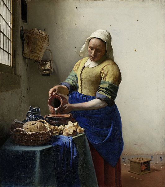 La Laitière - Vermeer tableau sur Schilderijen Nu