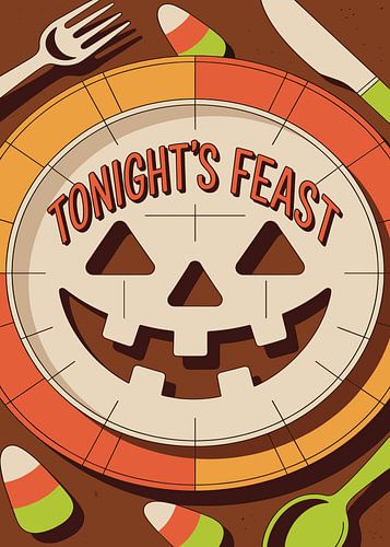L'assiette d'Halloween du festin de ce soir