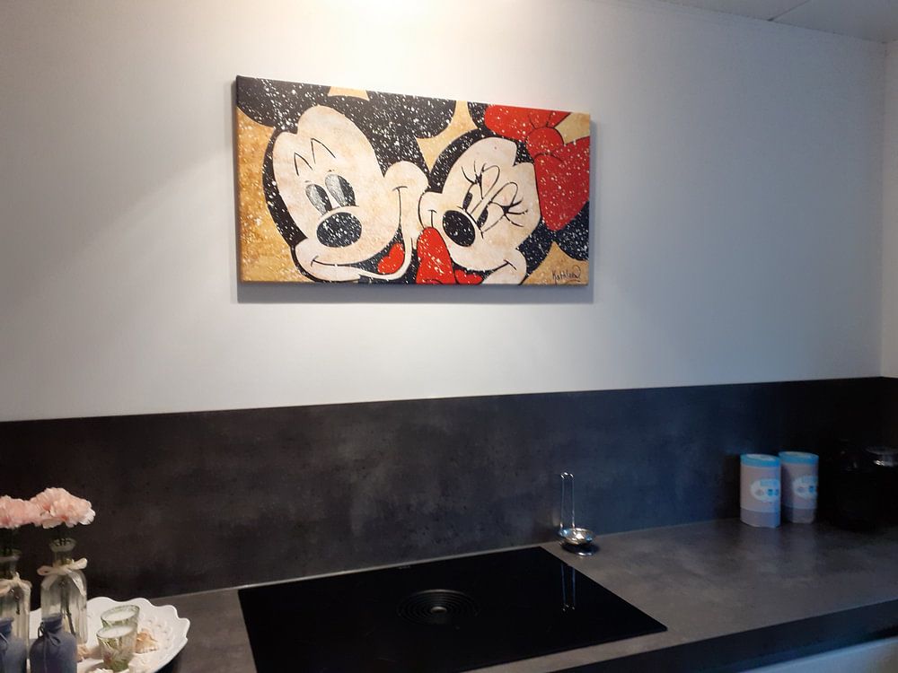 Mickey and Minnie Mouse «In Love»  par Kathleen Artist Fine Art 