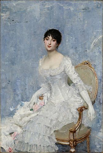 Paul César Helleu - Junge Frau in Weiß