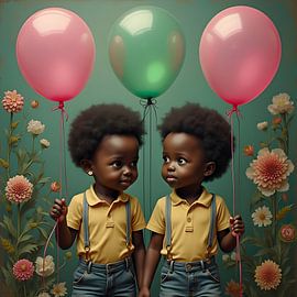 Twins in pastel by Avia Dezigns