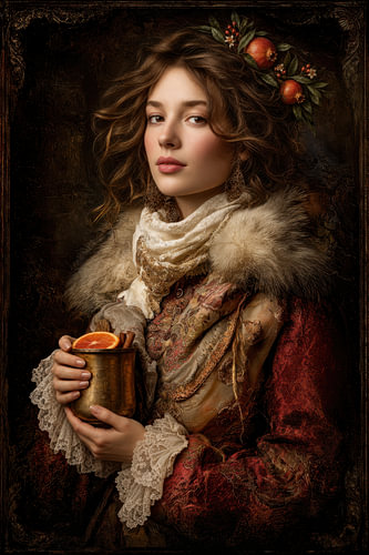 Winter Punch – Dreamy Painting: Red & Gold
