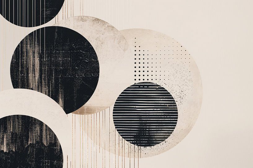 Überlappende Kreise in neutralen Farbtönen von Art & Soul Creations