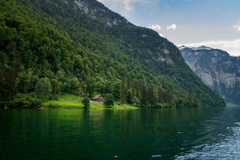 Hut aan de Königssee van Lukas Fiebiger