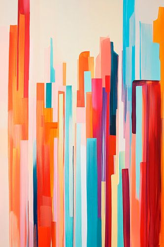 Abstracte kleurencompositie in pastel