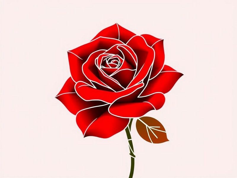 Exquise rose cramoisie - Élégance intemporelle et beauté passionnée pour une décoration d'intérieur moderne par Artistic