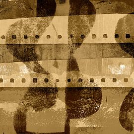 Moderne abstrakte Kunst. Formen in Brauntönen. von Dina Dankers