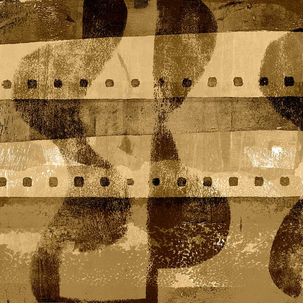 Art abstrait moderne. Formes dans les tons bruns. par Dina Dankers