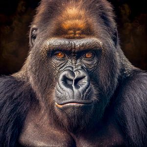 Porträt eines Gorilla Illustration